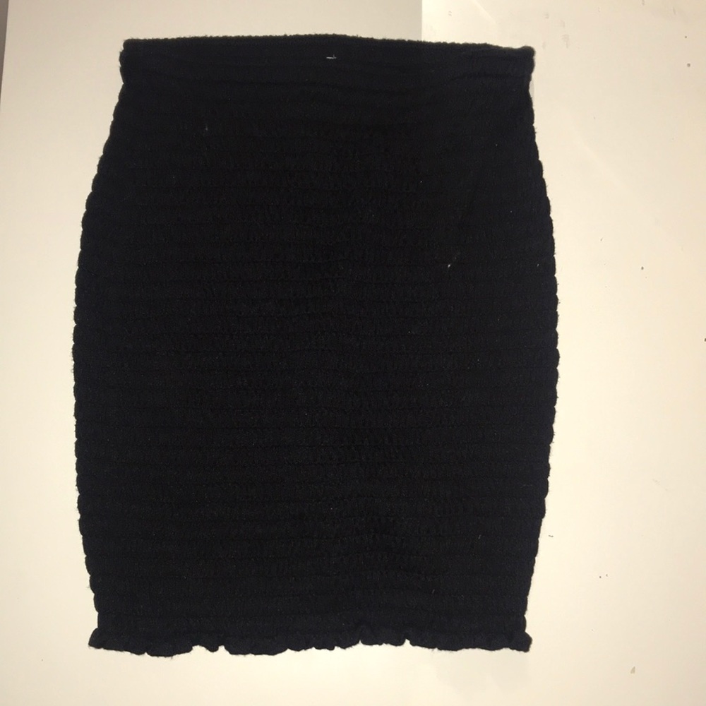 stretchy ruched midi skirt